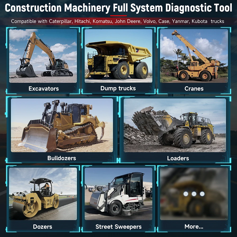 FCAR F804 Строительная техника Сверхмощный грузовик Дизельный OBD-сканер