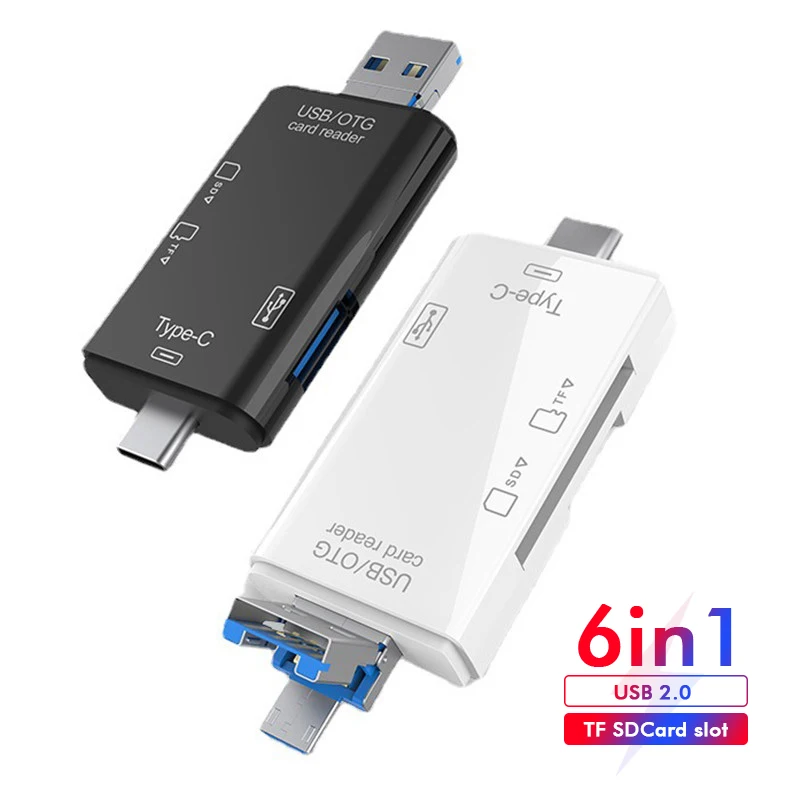 Устройство для чтения карт SD TF карта памяти портативный USB 2.0 Type C адаптер
