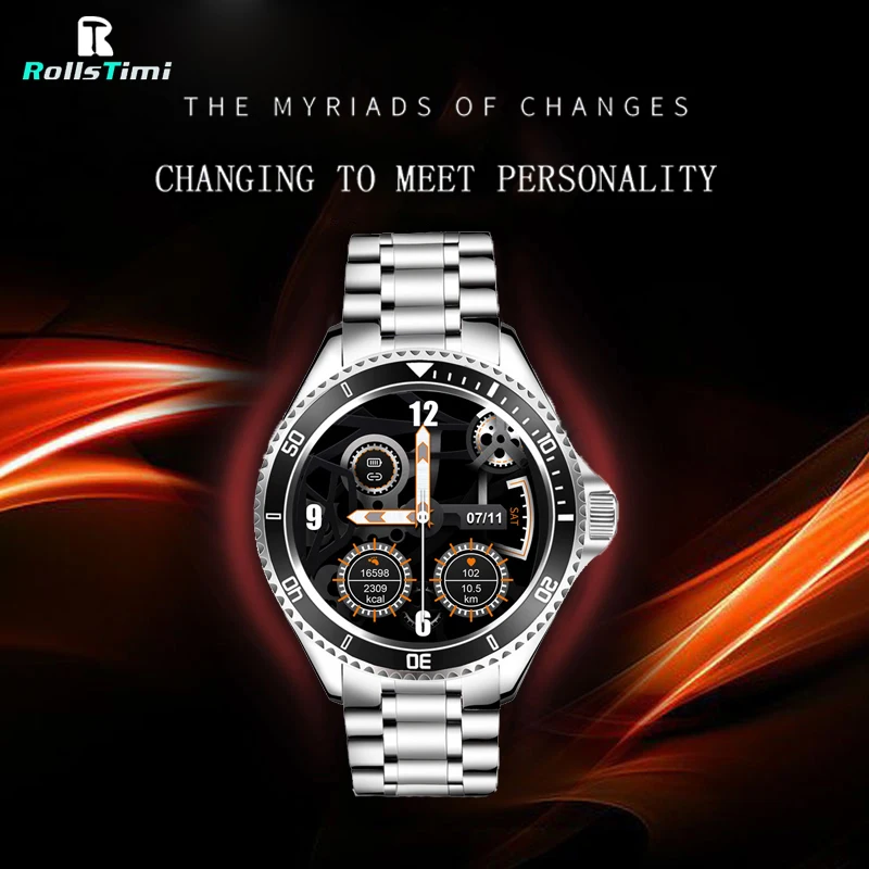 

Rollstimi New Luxury Bluetooth Calling IP67 Waterproof Smart Watch For Men Sports Fitness Smart Watch Men for Xiaomi Apple Phone