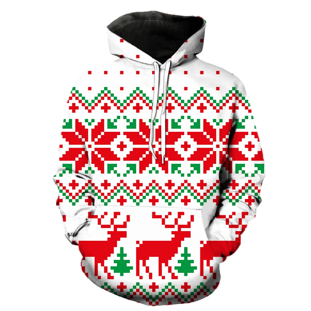 

Santa Claus Christmas Tree Men's Hoodies Casual Streetwear Hip Hop Unisex With Hood Jackets 2022 Hot Sale Spring 3D Print Cool