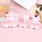 3 шт. украшения для торта из смолы, мультяшный кролик, поезд, украшение для детской пасхальвечерние