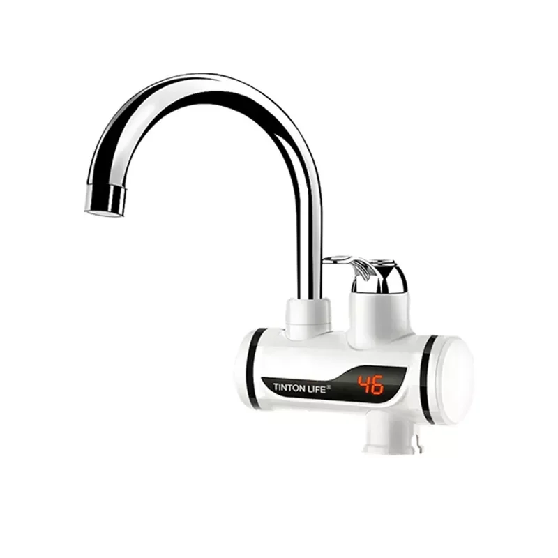 

Tankless Instant Water Heater Temperature Display Water Heating Kitchen Hot 3000W Water Heater with LED EU Plug