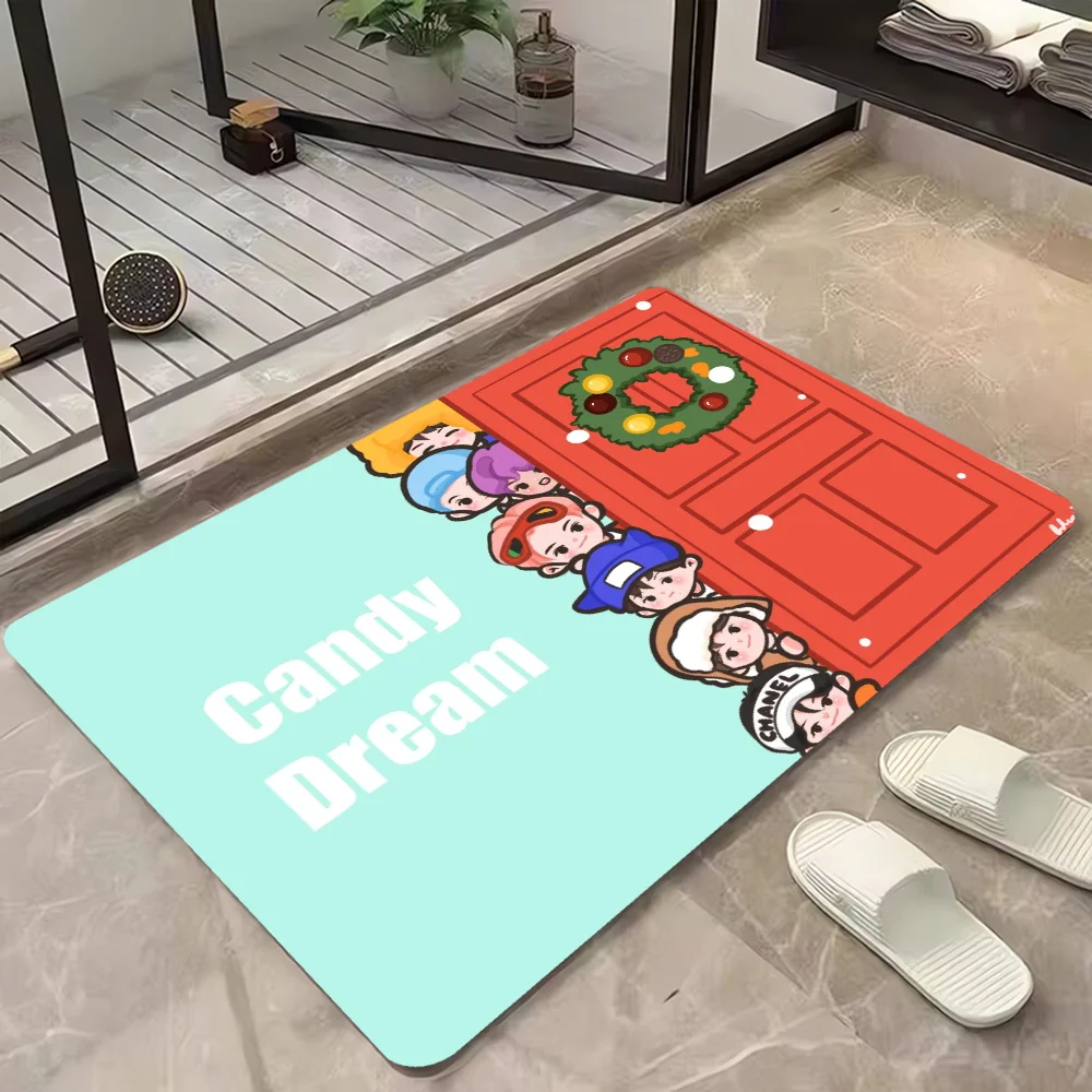 NCT127 Коврик Для Двери Уличный Домашний Входной Противоскользящий Замшевый