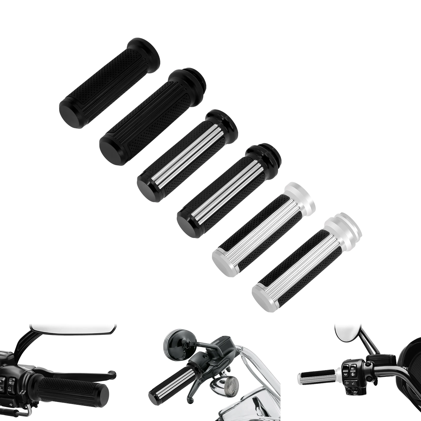 Ручки руля для мотоцикла "1 дюйм" с электронным дросселем 25 мм для Harley Touring Street Electra Glide FLHX Softail Slim FLHR.