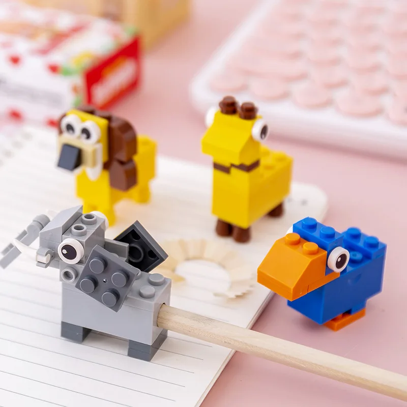 Sharpener Building Blocks Assembled Manual Pen Knife Puzzle Jigsaw Pencil Cutter