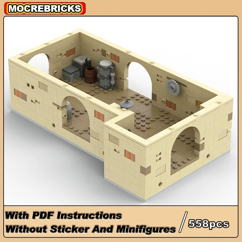 MOC-177564 Звездный фильм пустынный дворец Hutts замок модульная архитектура