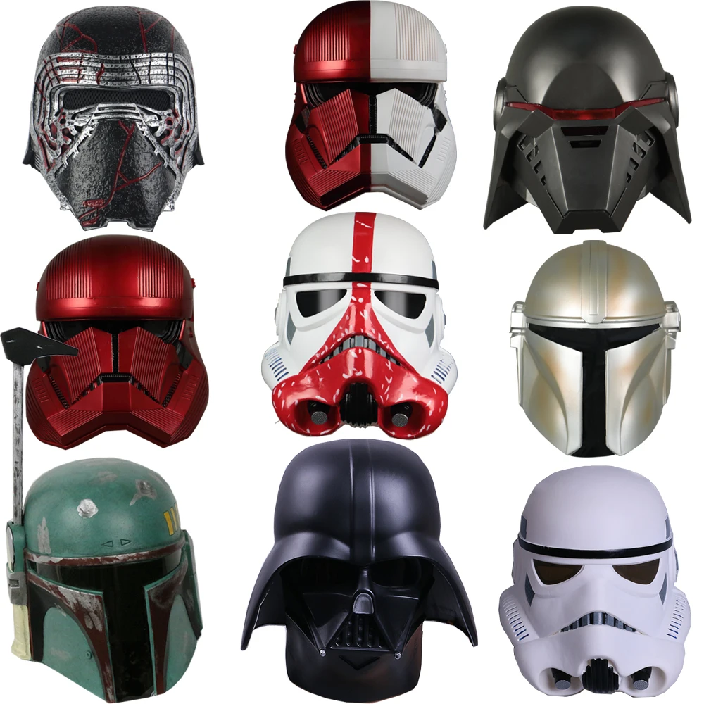 Disney ST Helmet The Mandalorian Cosplay Mask Soldier Warrior PVC Helmet Darth Vader Stormtrooper Prop