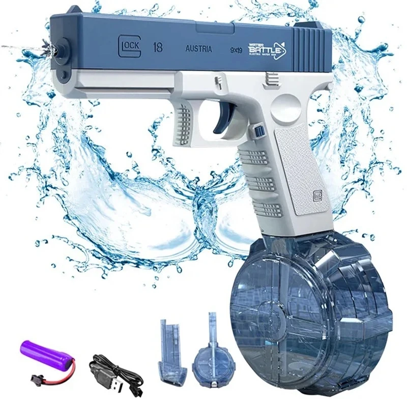 

Fully Automatic Summer Electric Glock Water Gun Pistol Shooting Water Beach Fun Toys For Children Boys And GirlsPopular 2023