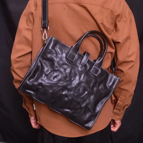 Кожаная сумка AETOO для мужчин, деловой Повседневный мессенджер через плечо в стиле ретро, вместительный рюкзак для инструментов