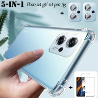 capa case for poco x4 gt soft clear shockproof silicone phone cases xiaomi poko x4gt glass cover poco x4 pro 5g case pocox4 gt