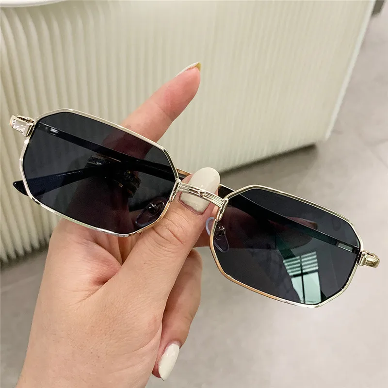 

Narrow Men Sunglasses Fashion Rectangle Women metal Brand Sun glasses 2022 Classic Oculos Masculino Glasses UV400