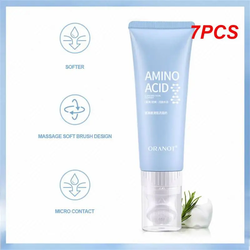 

7PCS 60/120g Amino Acid Face Cleanser Moisturizing Deep Cleansing Brightening Oil Control Shrink Pores Cleansing Mousse Skin