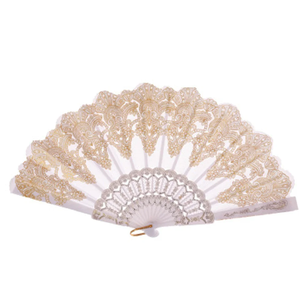 

Fan Folding Fans Hand Chinese Handheld Decorative Held Foldable Vintage Wedding Japanese Traditional Asian Oriental Lace Printed
