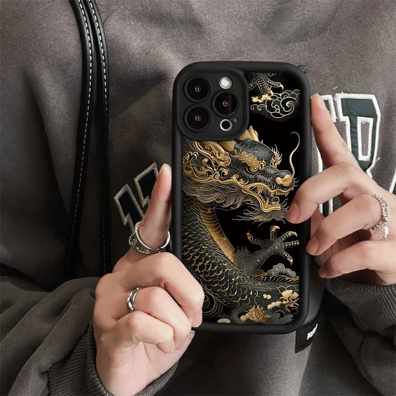 Чехол для телефона с золотым Драконом Xiaomi Mi 14 13 11 Lite 5G NE 12T POCO X3 F5 F3 F4 X5 X4 GT M3 Pro