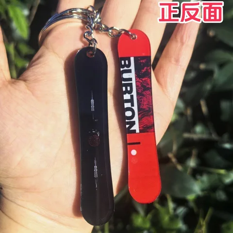 8 см 1 шт. мини-снежинка сноуборд акриловый брелок кулон лыжные игры сани доска брелок брелок для ключей спорт и снег фестиваль подарок