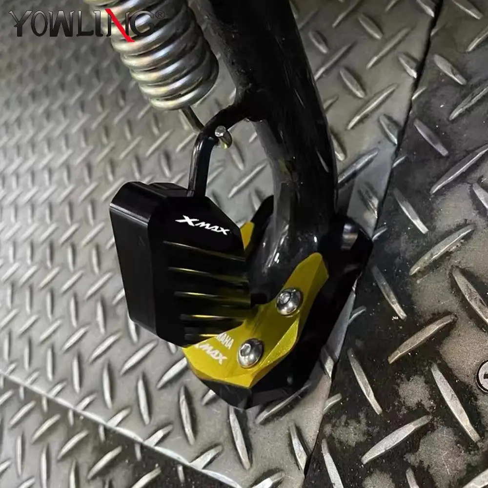 

For Yamaha X-MAX X MAX XMAX 125 250 300 400 Motorcycle Accessories Kickstand Side Stand Extension Enlarger Pad auxiliary Bracket