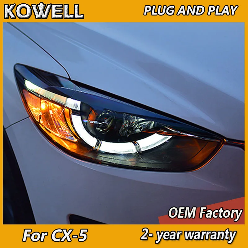 

Стайлинг автомобиля для Mazda CX-5 передняя фара 2013-2016 CX 5 СВЕТОДИОДНАЯ Фара DRL сигнал поворота фара дальнего света
