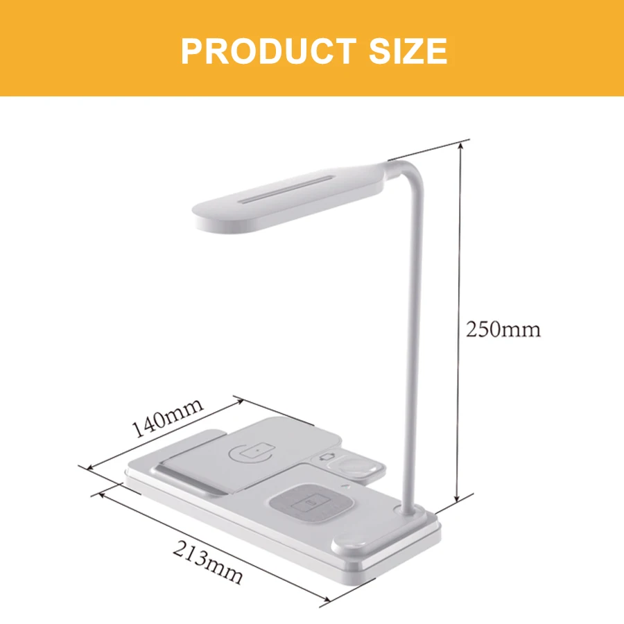 10w qi fast wireless charger table lamp for iphone 11 12 13pro mobile phone charging holder night light 4 in1 dimmable desk lamp free global shipping