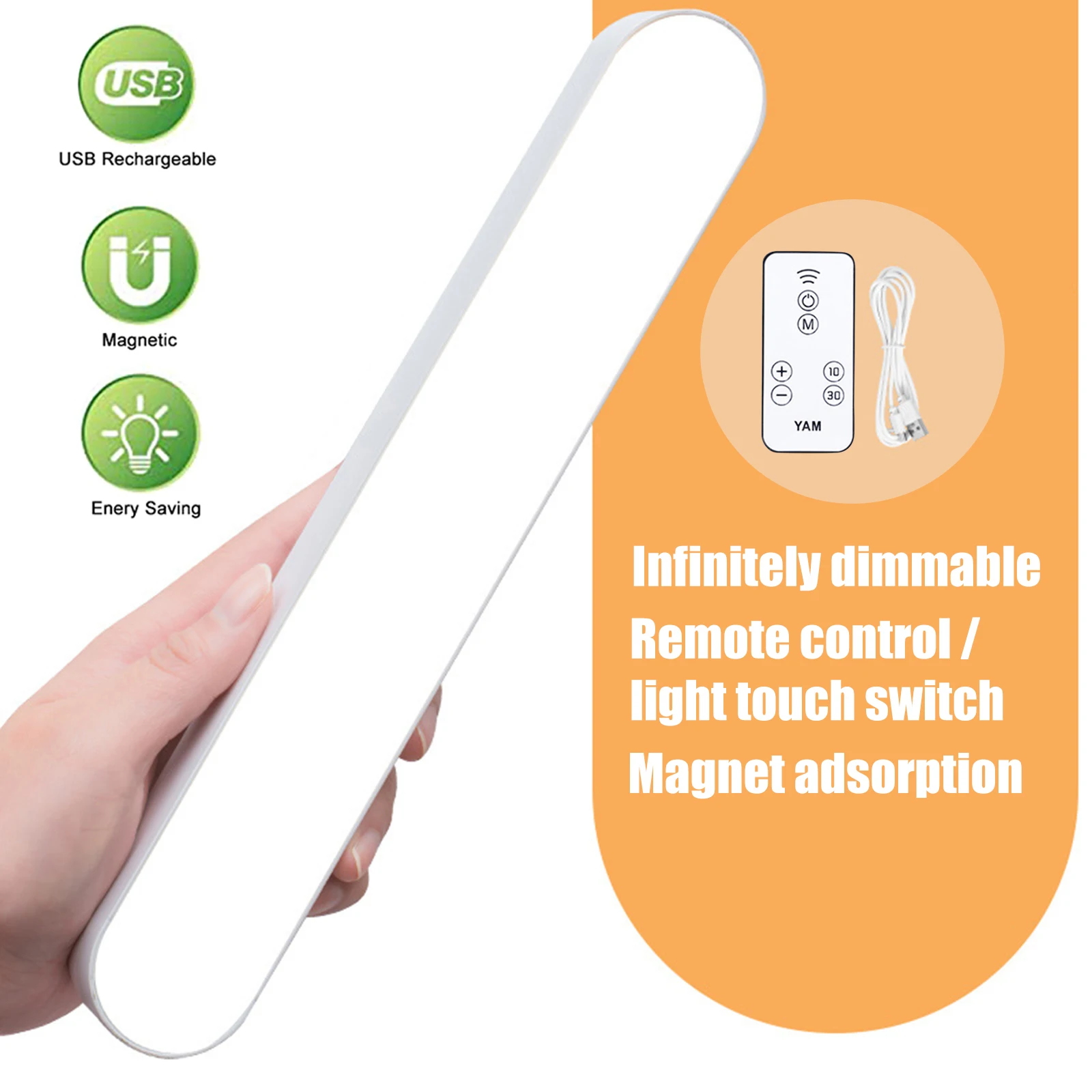 

Магнитная основа для кабинета, осветительный прибор для студенческого общежития с дистанционным управлением, 20 Вт, 4000 мАч, трехцветная осве...