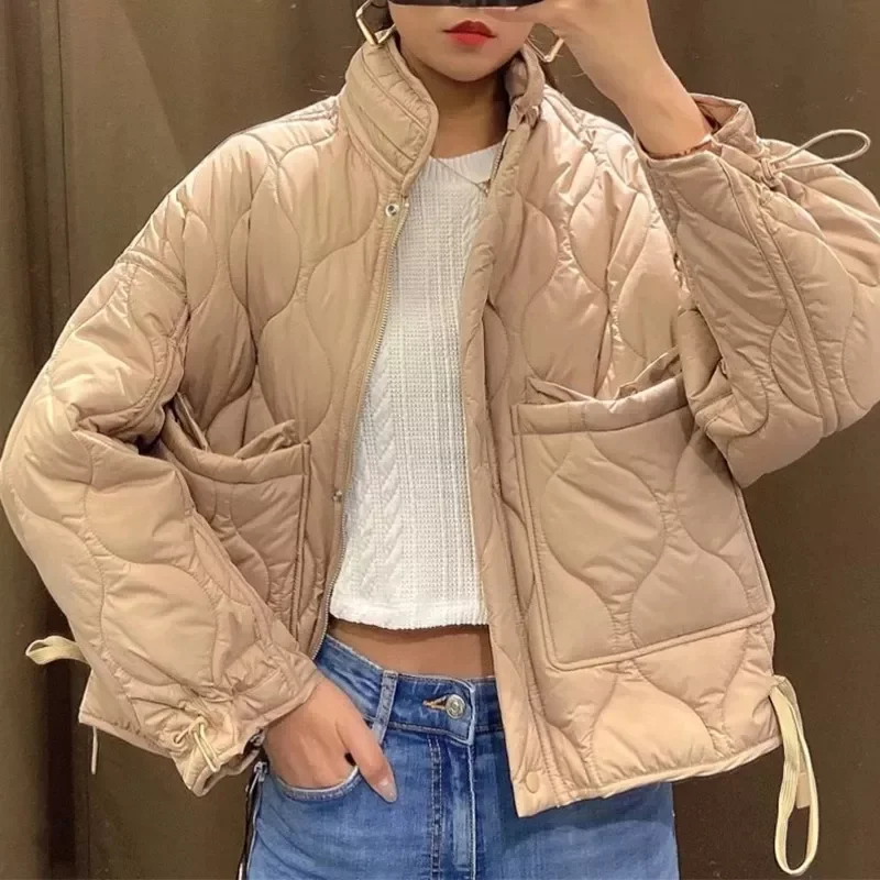 New2022 Short Down Jacket Women Winter Parkas Loose Solid Women Coat Light Slim Streetwear Jacket Female Chic Outerwear