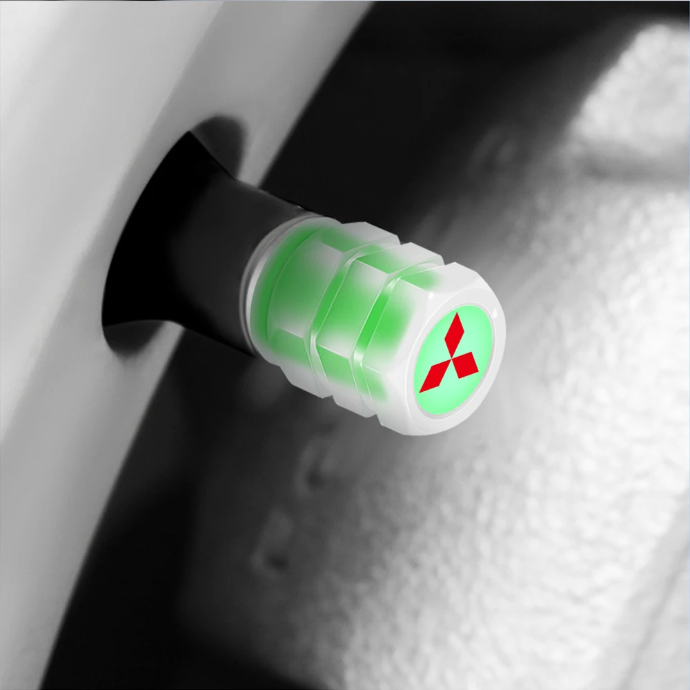 Светящиеся автомобильные значки колпачки для клапанов шин чехлы Mitsubishi Ralliart ASX