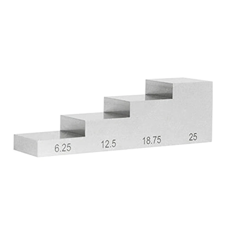 

4 Step Test Block Stainless Steel Calibration Block UT-Block Thickness Step Wedge Ultrasonic Test Block 6.25-25mm 87HB