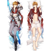 game genshin impact dakimakura tartaglia cosplay pillowcase hugging body case otaku throw bed cover peachskin