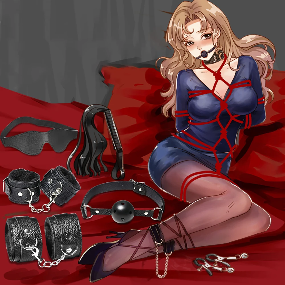 Женские сексуальные игрушки наручники для сеанса Анальная пробка вибратор