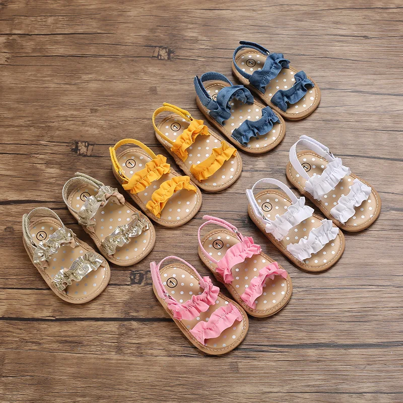 

Baby Summer Sandals 0-1 Years Old Baby Girl Children Walking Shoes Rubber Sole Non-Slip Toddler Shoes