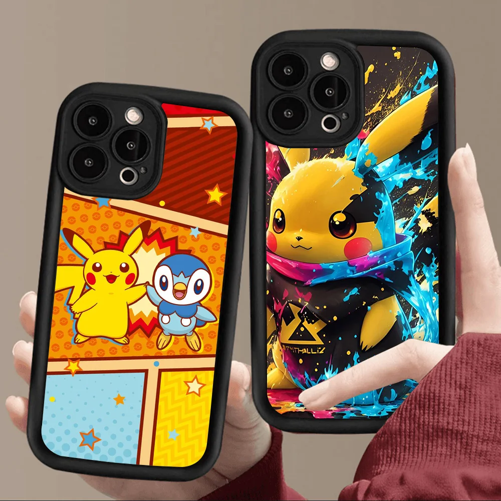Черный чехол S-34 Pokemon для Samsung M15 M22 F05 M01S M05 M21S M12 F04 M13 M23 M30S M21 F12 M11 M02 M04 M20 5G