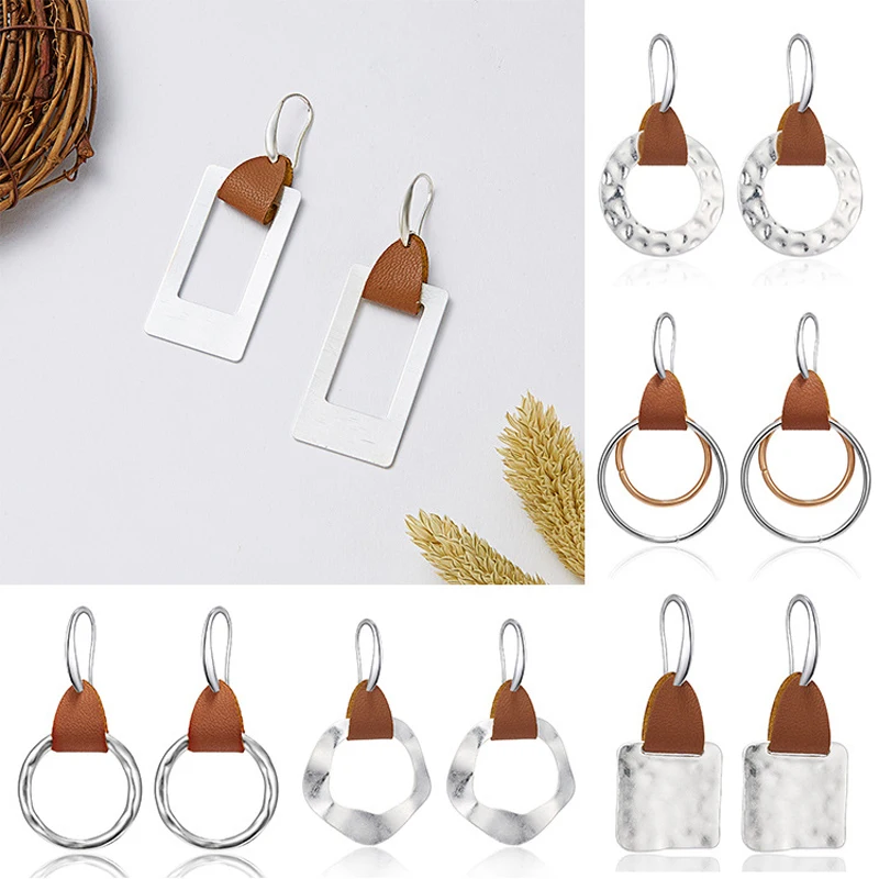 

Exaggerated Hollow Geometric Drop Earrings for Women Irregular Silver Color Big Long Metal Dangle Earring Unusual Jewelry 2022