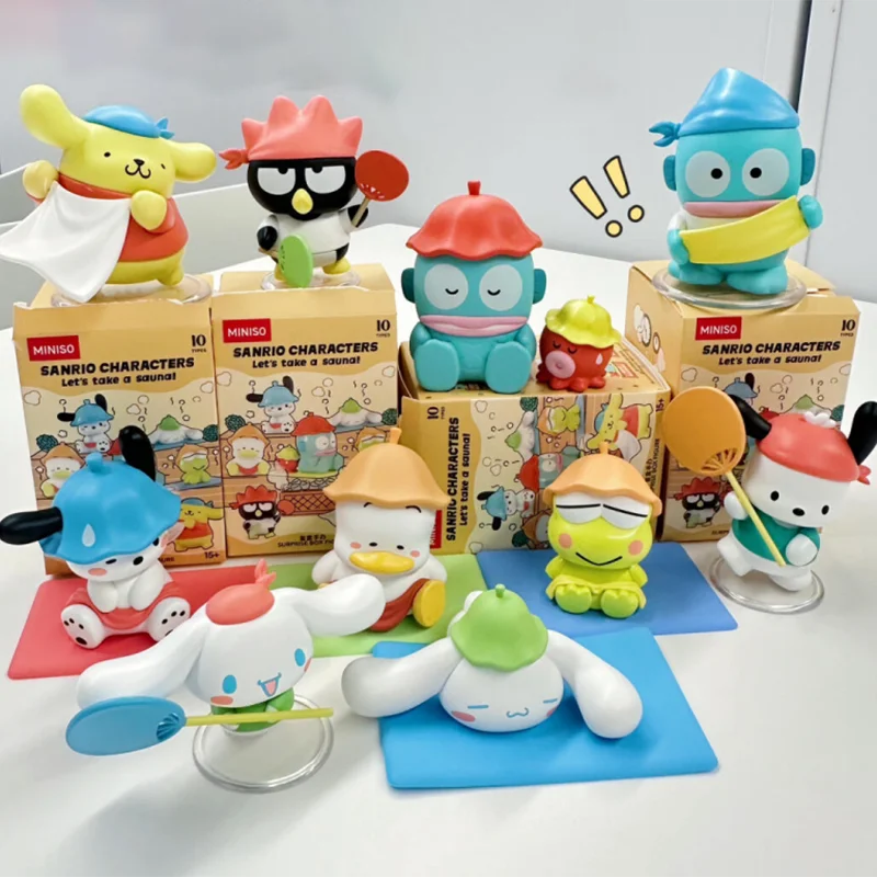 Miniso Sanrio Steam Sauna Series слепая коробка куклы игрушки Cinnamoroll Pompompurin модная кукла подарок на день рождения для девочек орнамент Mystery Box (art.: 3920cb1ea4dda) - 3920cb1ea4dda