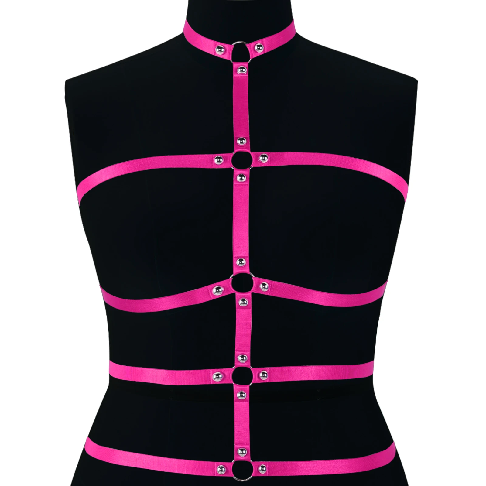 

Women Sexy Lingerie Punk Bondage Body Harness Goth Erotic Suspender Garter Belt Cage Bra Underwear Straps Hollow Out