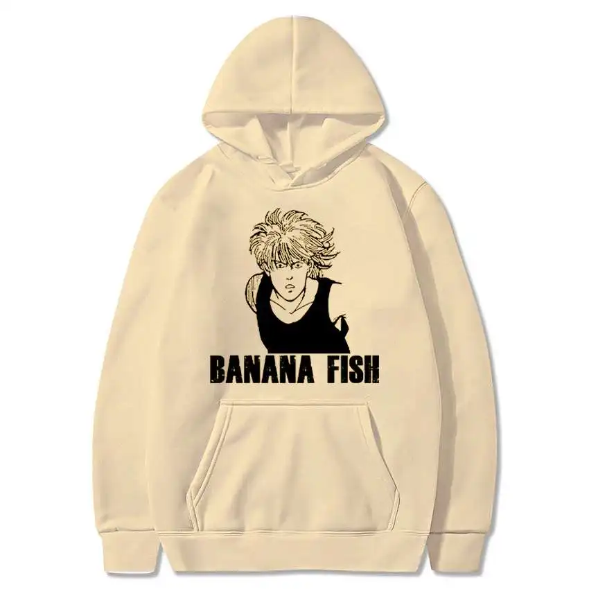 

Banana Fish Japanese Cartoon Anime Print Men Hoodie Pocket Warm Hoody Casual Loose Hoodies Autumn Winter Sweatshirt Mens Fashion