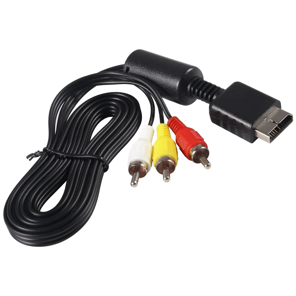 

500 шт. 1,8 м 6 футов игровой Аудио Видео AV кабель для 3 RCA ТВ адаптер шнур провод для Sony PlayStation PS2 PS3 PS1
