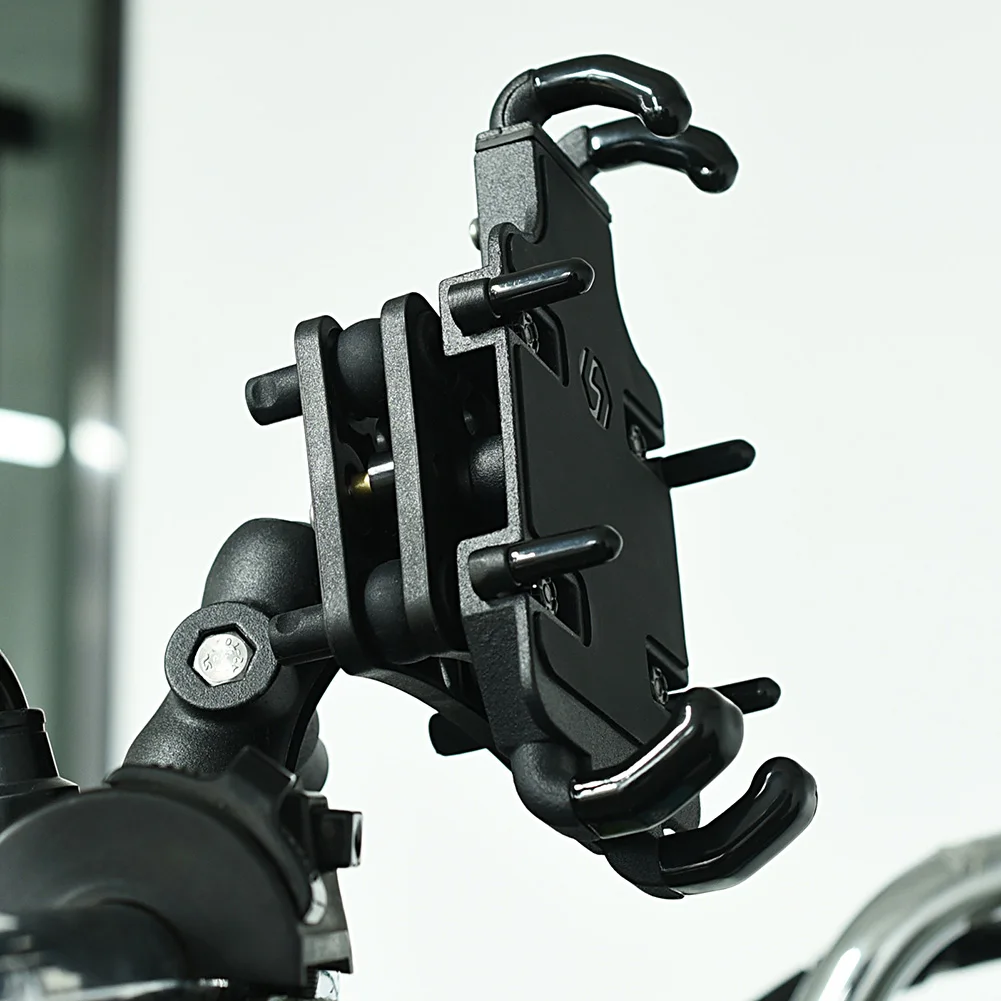 

Motorcycle Handlebar Mount with Buffer Shock Absorber Anti-shake Base Motorcycle Mobile Phone Bracket
