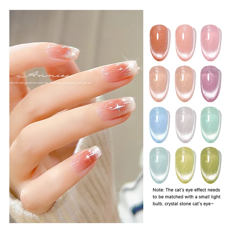 

Small Lamp Bulb Non Graying Spar Cat Eye Gel Polish Reflective Glitter Magnetic Semi-Permanent Nail Varnish Nail Art