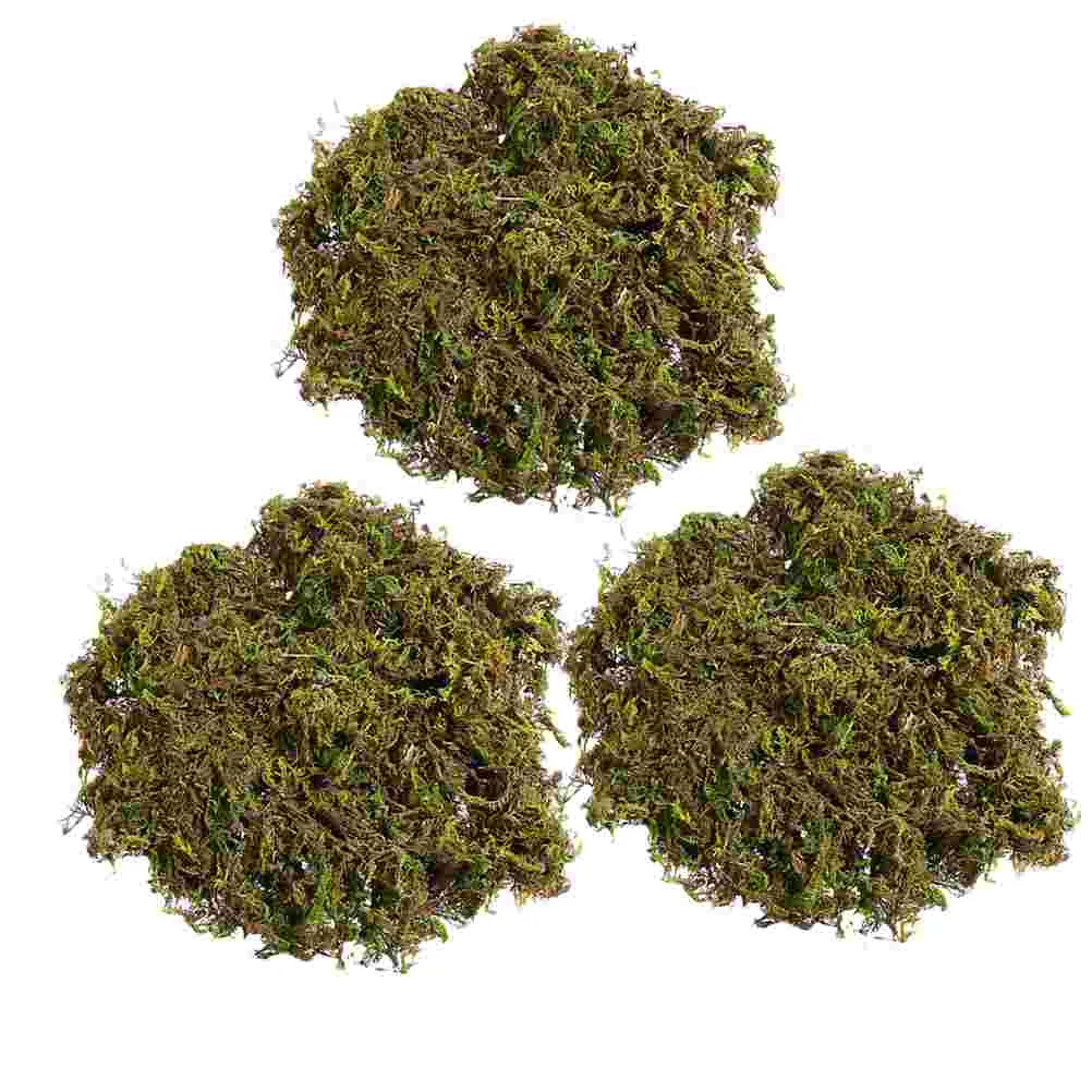 

3 Packs Artificial Moss Lichen Simulation Moss Garden Green Covered Lichen Flower Pot Planter Moss Filler Patio Decor About 150g