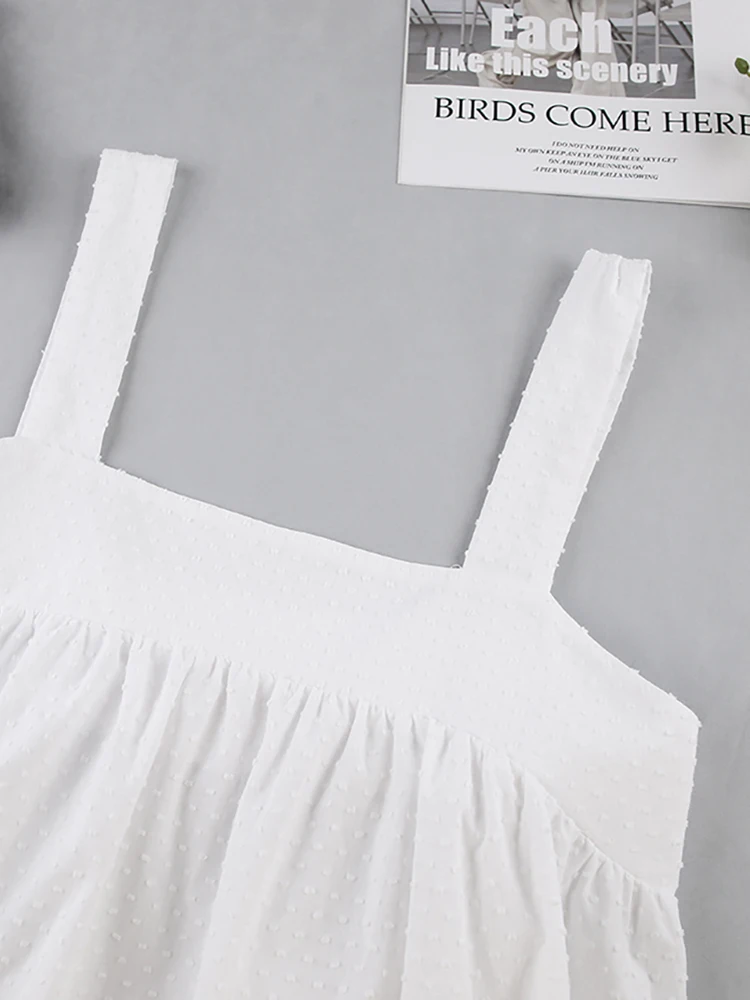 Restve Casual Pajamas Womens Cotton 2 Piece Set White Tank Top Sleeveless Loose Female Home Suits With Shorts Solid Autumn 2022