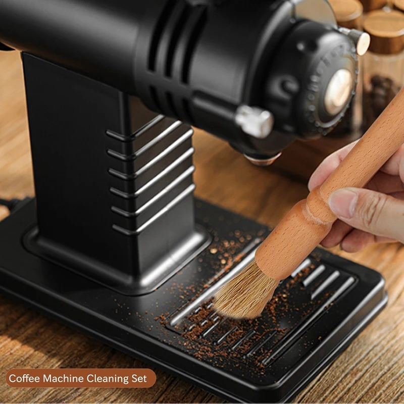 Щетка для кофемашины с ложкой и вставкой из нержавеющей стали диаметром 58 мм