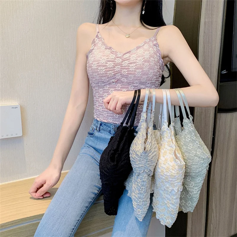 

Женский летний трикотажный топ с цветочной вышивкой, укороченный топ, выходной Повседневный бюстье, жилет для девочек, новый модный стиль