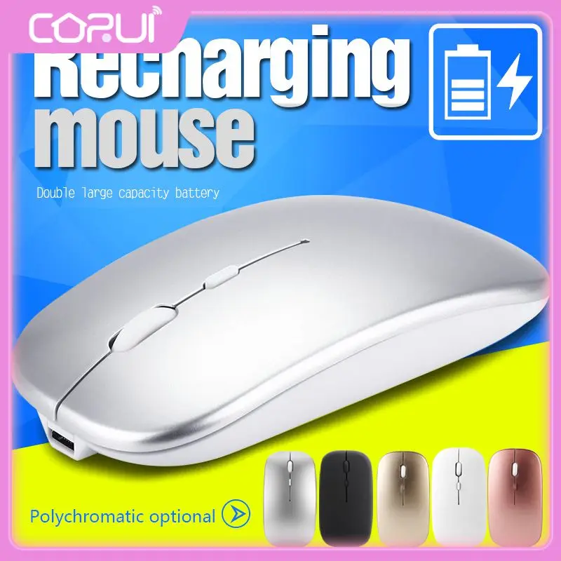 

Slim 2.4g Usb Wireless Mouse Rechargeable Silent Mute Wireless Mouse 2.4g For Home Office Gaming Mouse Ergonomics Optical Mouse