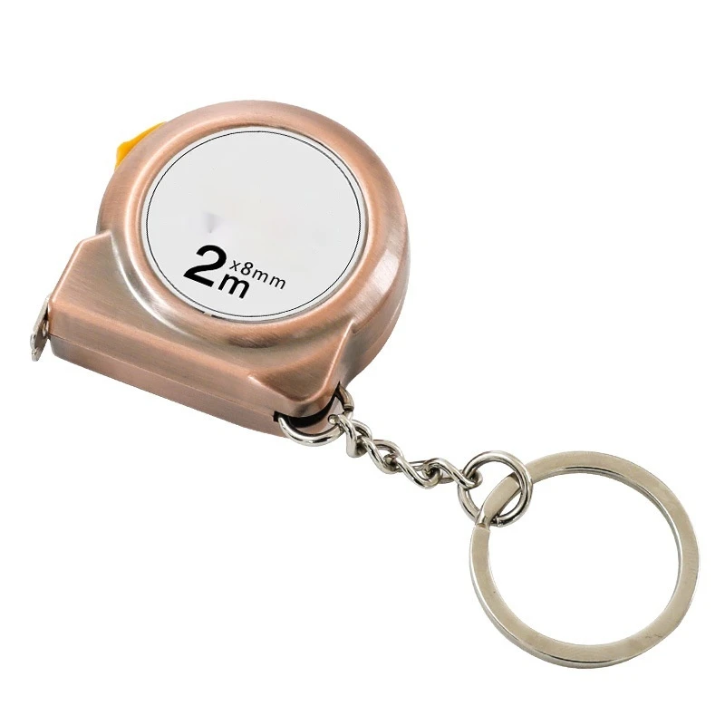 Миниатюрный Брелок EDC Рулетка 2 М Стальная Многофункциональная Компактная