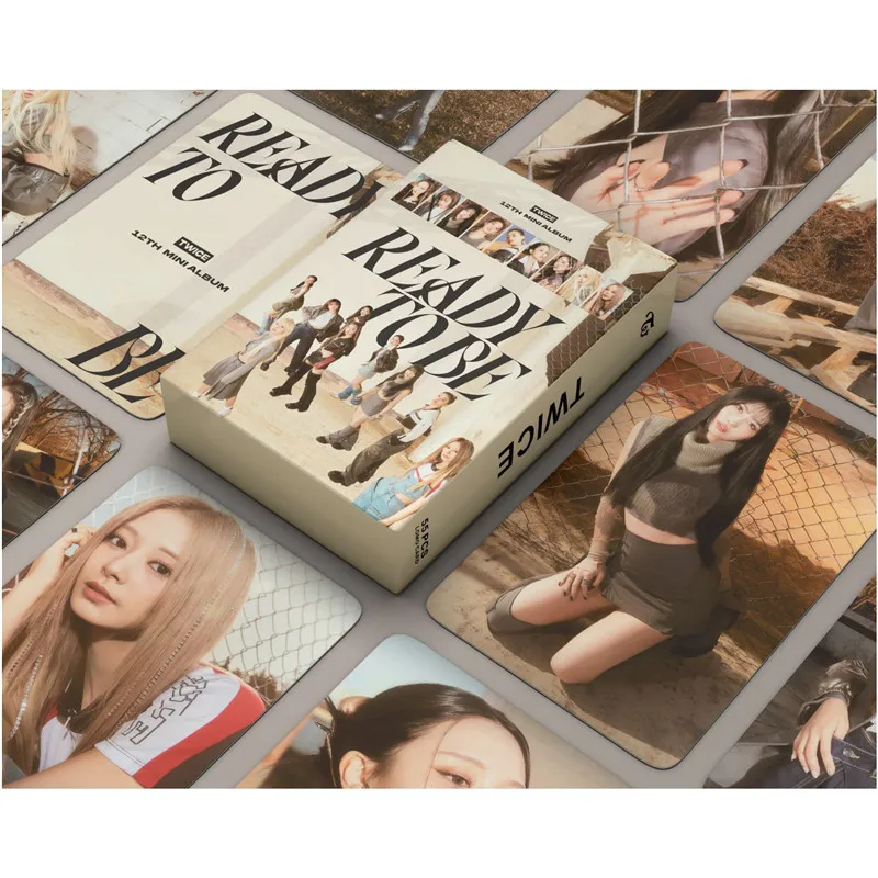 

Kpop TWICE New Album Ready To BE Lomo Card Photocard HD Printed Album Photo Cards MOMO SANA Fans Collection Postcards 55PCS/Set