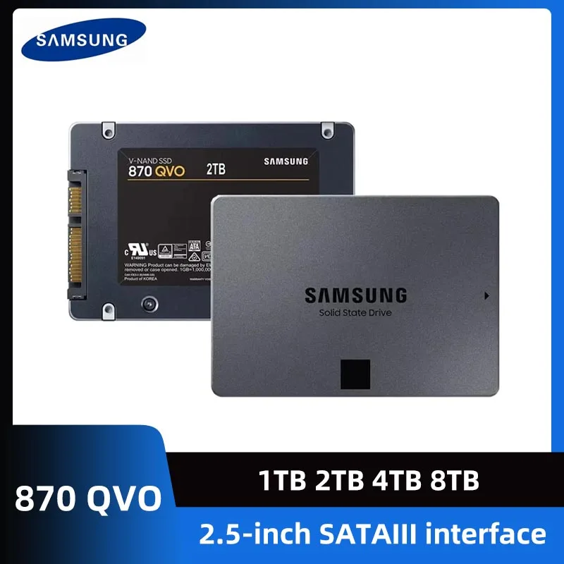 Оригинальный SAMSUNG SSD 870 QVO 1 ТБ 2 4 8 5 дюйма SATA III 560 Мбит/с Высокопроизводительный