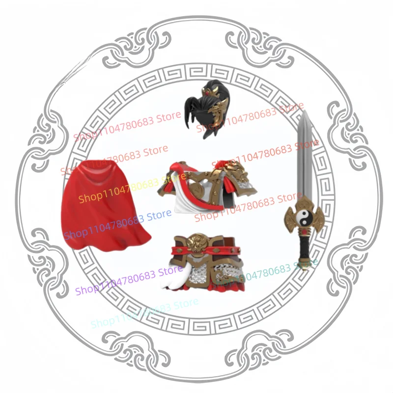 Фото Строительные блоки MOC, три королевства, Ma Chao, мини-фигурка в сборе, модель дисплея, аниме, мультяшные аксессуары, игрушка в подарок №1