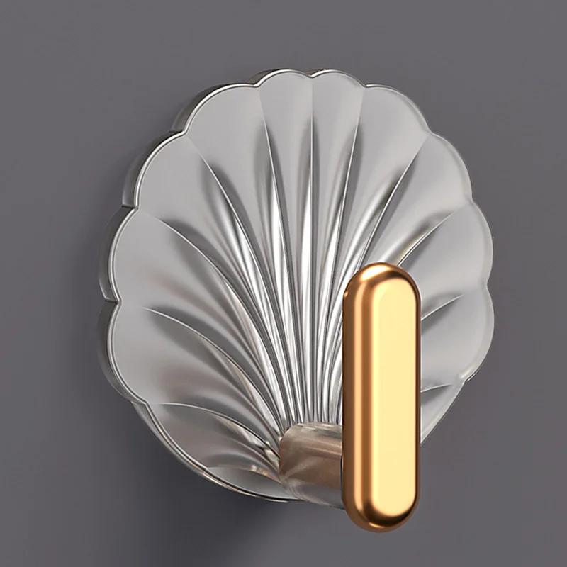 

Acrylic Shell Tranparent Shape Punch-Free Wall Hooks Strong Sticky Coat Hanger Rack Clothes Towel Bag Key Kitchen Door Organizer