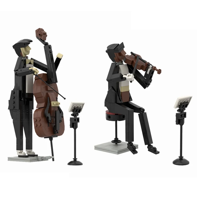 Buildmoc креативные идеи музыкальная терапия скрипка Виолончель набор MOC