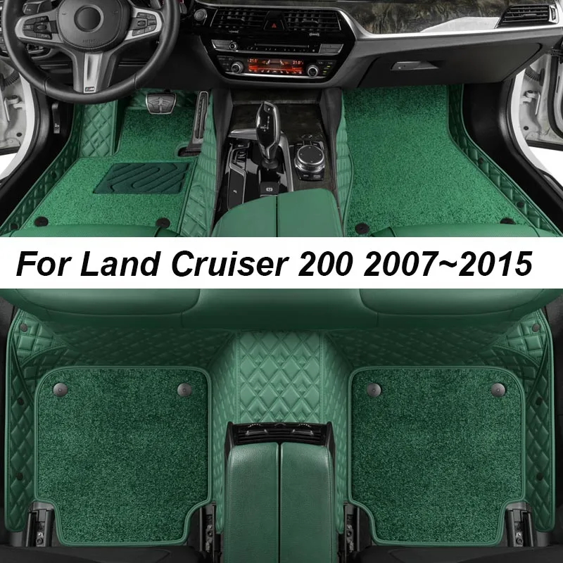 

Custom Luxury Floor Mats For Land Cruiser 200 2007~2015 NO Wrinkles Car Mats Accessories Interior Replacement Parts Full Set