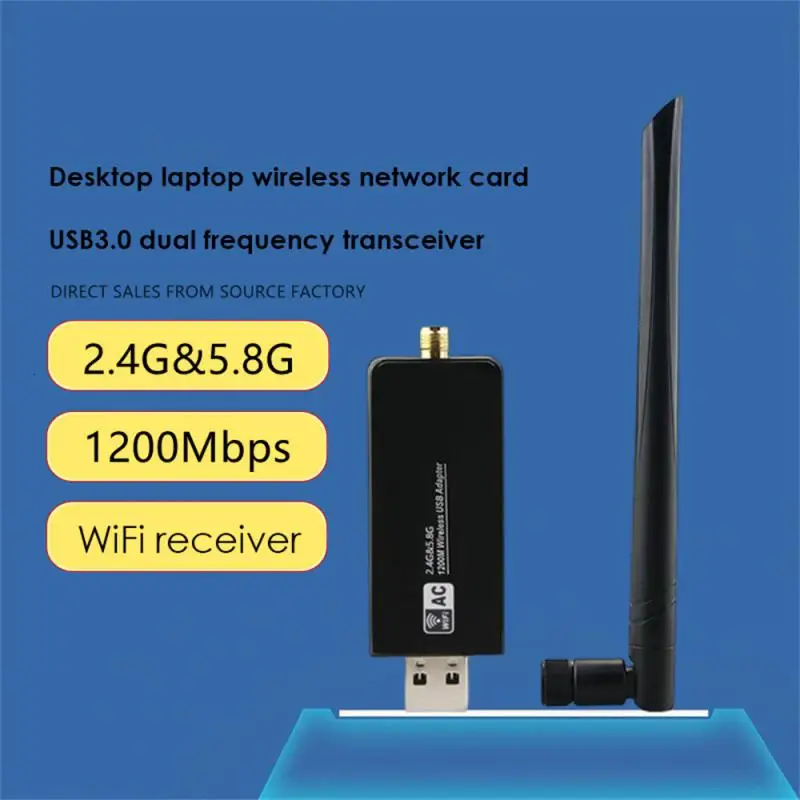 

USB Wireless AC1200 Dual Band 1200Mbps Wifi Adapter Dongle RTL8812AU 802.11ac Wi-fi USB 3.0 Antenna Card For Desktop PC Laptop